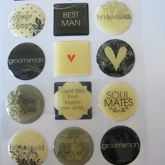 🔴🔴🔴SOLD🔴🔴🔴Scrapbooking Stickers For Paper Crafts Bride Groom Love Newlywed NWT - Picture 6 of 6